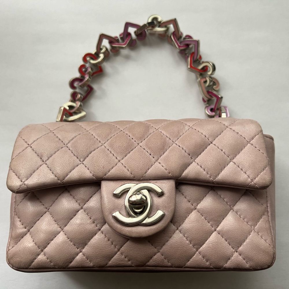 Lilac Chanel Heart Quilted Bag Guaranteed Authentic